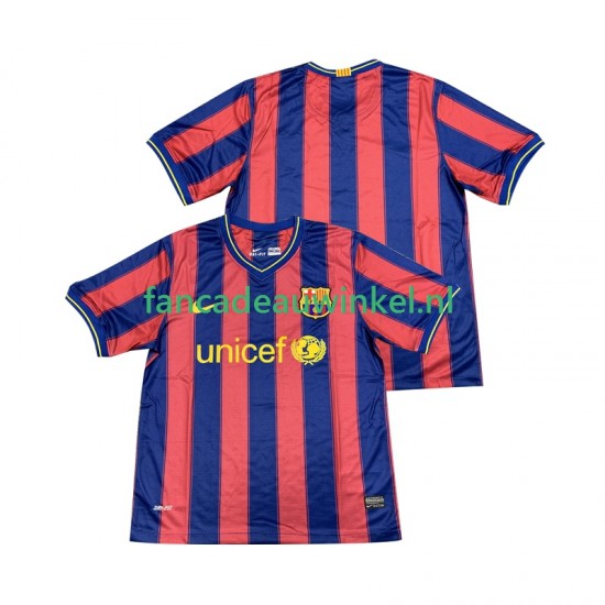 FC Barcelona Wedstrijdshirt met Korting 2009 Retro Thuis Heren 2010 Korte Mouw