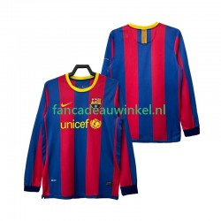 FC Barcelona Wedstrijdshirt met Korting Retro Thuis Heren 2011 2010 Lange Mouw