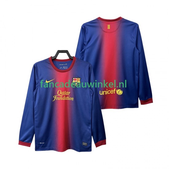 FC Barcelona Wedstrijdshirt met Korting 2012 2013 Retro Thuis Heren Lange Mouw