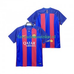 FC Barcelona Wedstrijdshirt met Korting 2016 2017 Retro Thuis Heren Korte Mouw