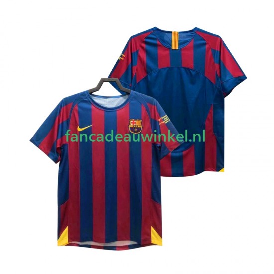 FC Barcelona Wedstrijdshirt met Korting Champions League 2005 Retro Thuis Heren 2006 Korte Mouw