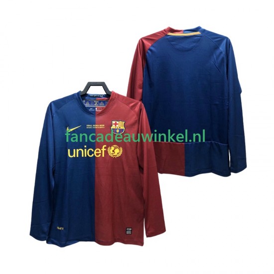 FC Barcelona Wedstrijdshirt met Korting Champions League 2009 Retro Thuis Heren 2008 Lange Mouw