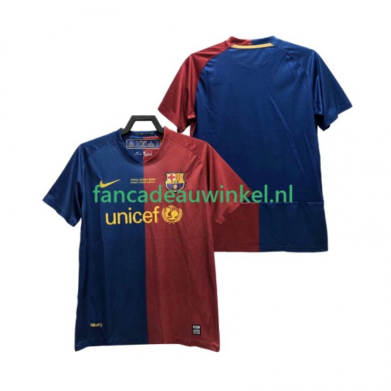 FC Barcelona Wedstrijdshirt met Korting Champions League 2009 Retro Thuis Heren 2008 Korte Mouw