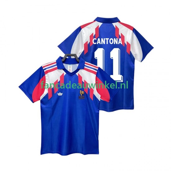 Frankrijk Wedstrijdshirt met Korting CANTONA 11 1990 Retro Thuis Heren Korte Mouw