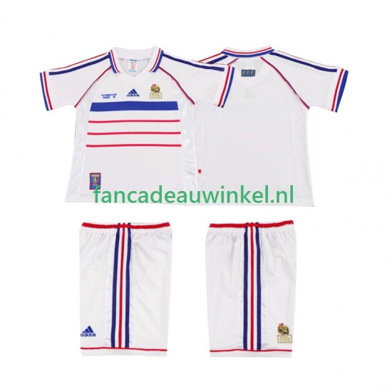 Frankrijk Wedstrijdshirt met Korting Retro Uit Kind 1998 Korte Mouw