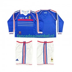 Frankrijk Wedstrijdshirt met Korting Retro Thuis Kind 1998 Lange Mouw