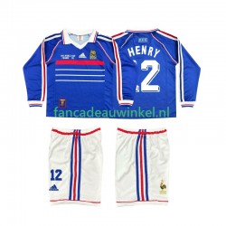 Frankrijk Wedstrijdshirt met Korting Henry 12 Retro Thuis Kind 1998 Lange Mouw