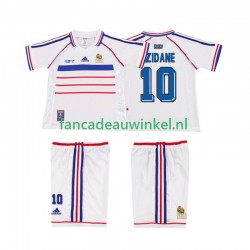 Frankrijk Wedstrijdshirt met Korting ZIDANE 10 Retro Uit Kind 1998 Korte Mouw
