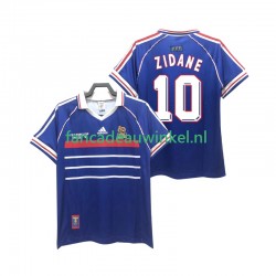 Frankrijk Wedstrijdshirt met Korting ZIDANE 10 Retro Thuis Heren 1998 Korte Mouw