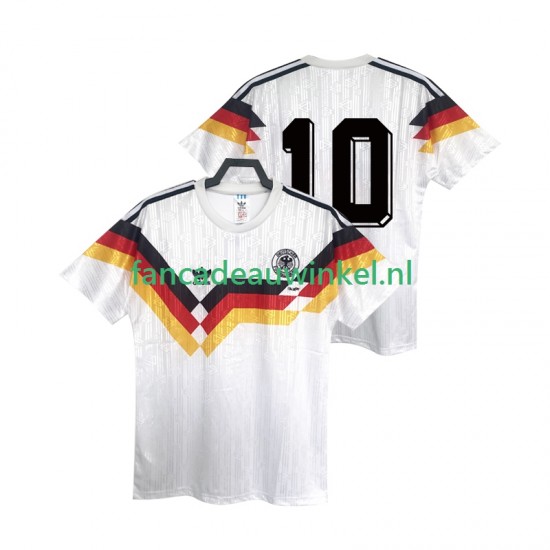 Duitsland Wedstrijdshirt met Korting 10 1990 Retro Thuis Heren Korte Mouw