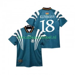 Duitsland Wedstrijdshirt met Korting KLINSMANN 18 1996 Retro Uit Heren Korte Mouw