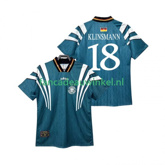 Duitsland Wedstrijdshirt met Korting KLINSMANN 18 1996 Retro Uit Heren Korte Mouw