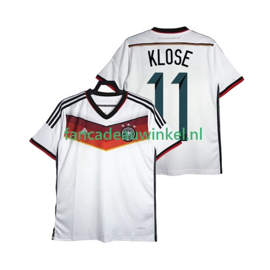 Duitsland Wedstrijdshirt met Korting Klose 11 2014 Retro Thuis Heren Korte Mouw