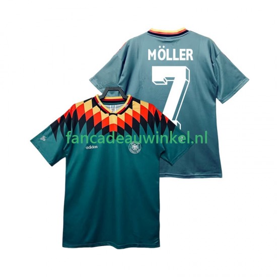 Duitsland Wedstrijdshirt met Korting MOLLER 7 Retro Uit Heren 1994 Korte Mouw