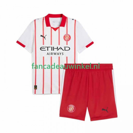 Wedstrijdshirt met Korting Girona Thuis Kind 2025-26 Korte Mouw