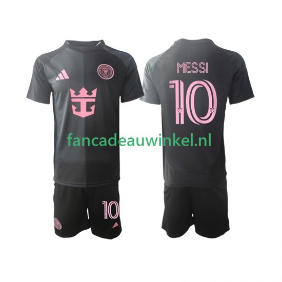 Inter Miami Wedstrijdshirt met Korting Lionel Messi 10 Uit Kind 2025 Korte Mouw