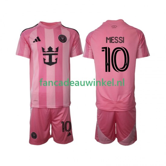 Inter Miami Wedstrijdshirt met Korting Lionel Messi 10 Thuis Kind 2025 Korte Mouw