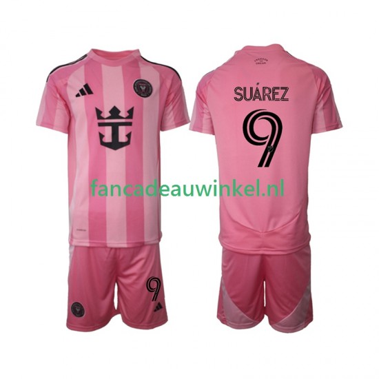 Inter Miami Wedstrijdshirt met Korting Luis Suarez 9 Thuis Kind 2025 Korte Mouw