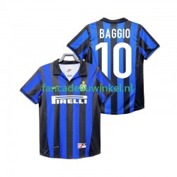 Inter Milan Wedstrijdshirt met Korting BAGGIO 10 Retro Thuis Heren 1998 1999 Korte Mouw