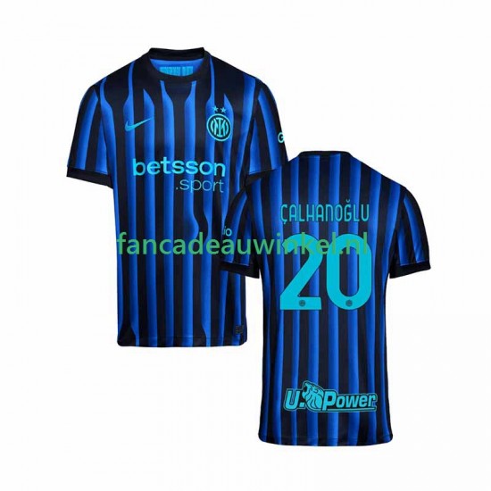 Inter Milan Wedstrijdshirt met Korting Hakan Calhanoglu 20 Thuis Heren 2025-26 Korte Mouw