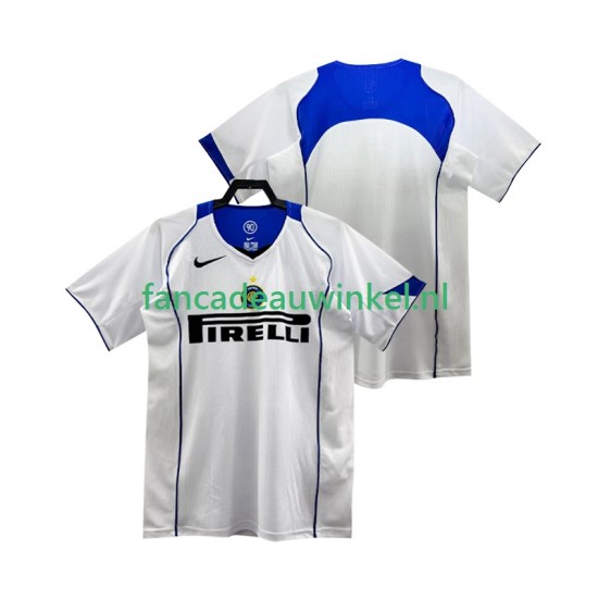 Inter Milan Wedstrijdshirt met Korting 2005 Retro Uit Heren 2004 Korte Mouw