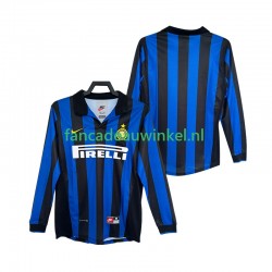 Inter Milan Wedstrijdshirt met Korting Retro Thuis Heren 1998 1999 Lange Mouw