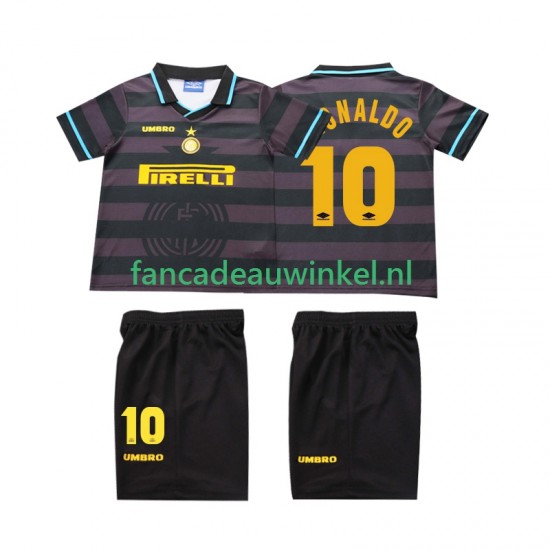 Inter Milan Wedstrijdshirt met Korting Ronaldo 10 1997 Retro 3rd Kind 1998 Korte Mouw
