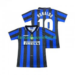 Inter Milan Wedstrijdshirt met Korting Ronaldo 10 1997 Retro Thuis Heren 1998 Korte Mouw