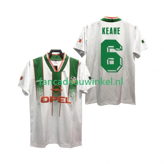 Ierland Wedstrijdshirt met Korting KEAHE 6 Retro Uit Heren 1994 Korte Mouw