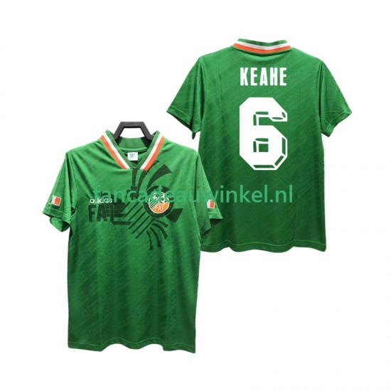 Ierland Wedstrijdshirt met Korting KEAHE 6 Retro Thuis Heren 1994 Korte Mouw