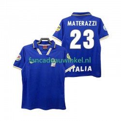 Italië Wedstrijdshirt met Korting MATERAZZI 23 1996 Retro Thuis Heren Korte Mouw