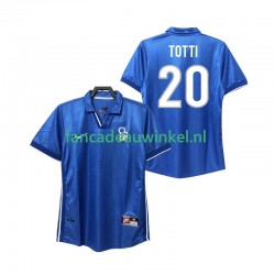 Italië Wedstrijdshirt met Korting Totti 20 Retro Thuis Heren 1998 Korte Mouw