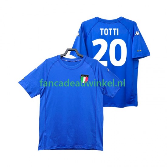 Italië Wedstrijdshirt met Korting Totti 20 2000 Retro Thuis Heren Korte Mouw
