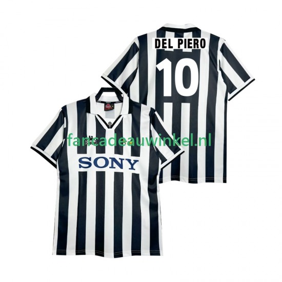 Juventus Wedstrijdshirt met Korting DEL PIERO 10 1995 1996 Retro Thuis Heren Korte Mouw