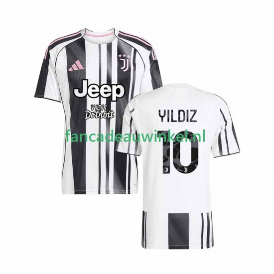 Juventus Wedstrijdshirt met Korting Kenan Yildiz 10 Thuis Heren 2025-26 Korte Mouw