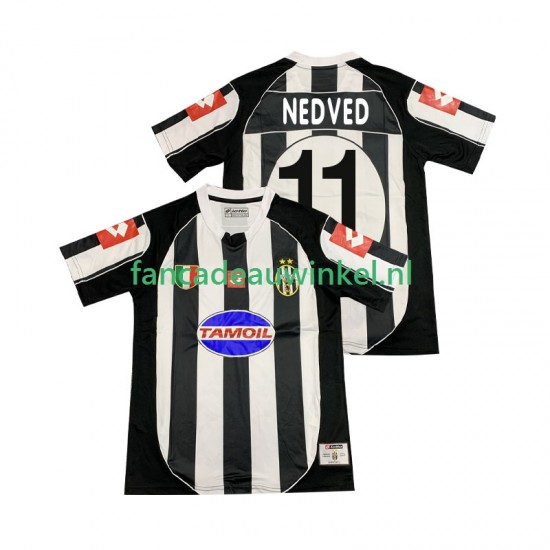 Juventus Wedstrijdshirt met Korting NEDVED 11 2003 Retro Thuis Heren 2002 Korte Mouw