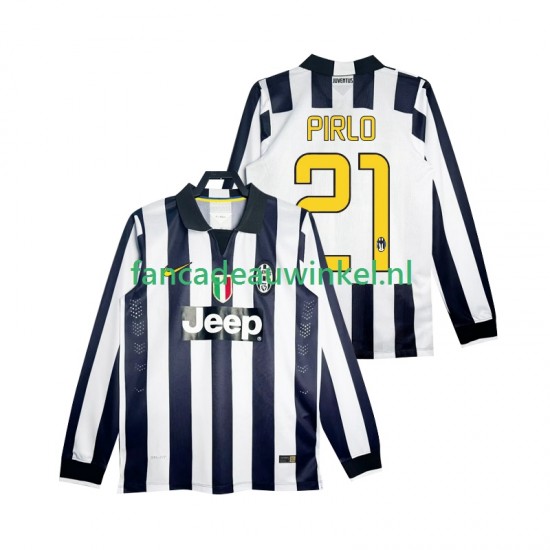 Juventus Wedstrijdshirt met Korting Pirlo 21 2014 2015 Retro Thuis Heren Lange Mouw