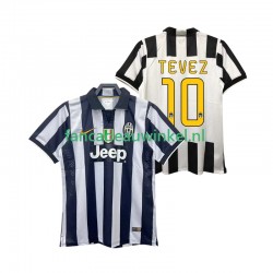 Juventus Wedstrijdshirt met Korting TEVEZ 10 2014 2015 Retro Thuis Heren Korte Mouw