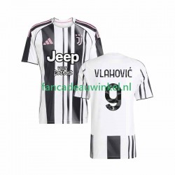 Juventus Wedstrijdshirt met Korting Vlahovic 9 Thuis Heren 2025-26 Korte Mouw