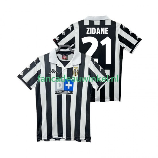 Juventus Wedstrijdshirt met Korting ZIDANE 21 2000 Retro Thuis Heren 1999 Korte Mouw
