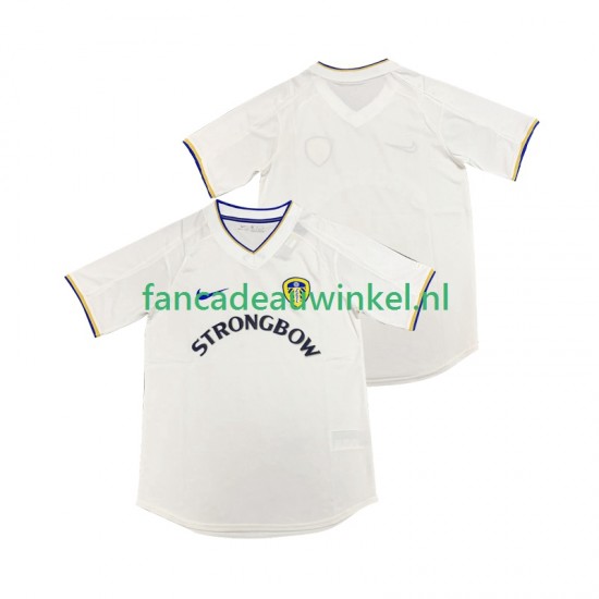 Leeds United Wedstrijdshirt met Korting 2000 2001 Retro Thuis Heren Korte Mouw