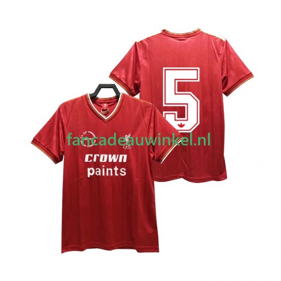 Liverpool Wedstrijdshirt met Korting 5 1985 1986 Retro Thuis Heren Korte Mouw