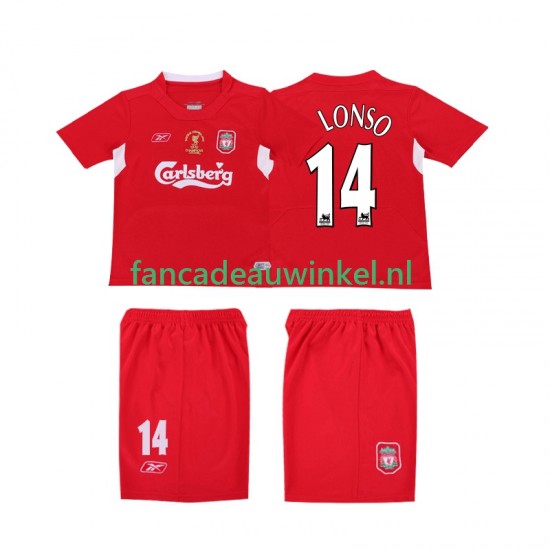 Liverpool Wedstrijdshirt met Korting ALONSO 14 LWP 2005 Retro Thuis Heren 2004 Korte Mouw