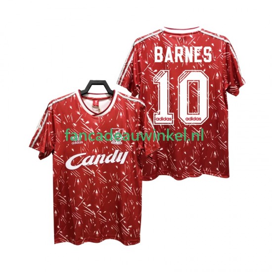 Liverpool Wedstrijdshirt met Korting BARNES 10 1989 1991 Retro Thuis Heren Korte Mouw