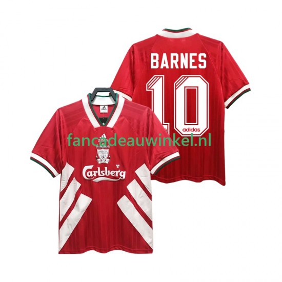 Liverpool Wedstrijdshirt met Korting BARNES 10 1993 1995 Retro Thuis Heren Korte Mouw