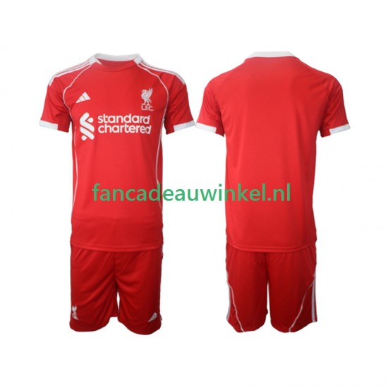 Liverpool Wedstrijdshirt met Korting Thuis Kind 2025-26 Korte Mouw