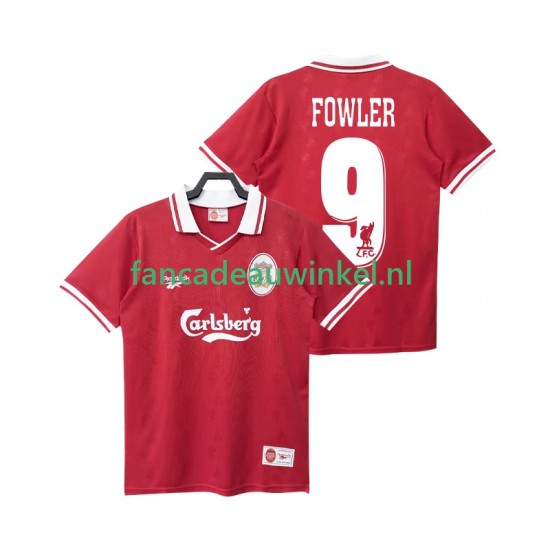 Liverpool Wedstrijdshirt met Korting FOWLER 9 1996 Retro Thuis Heren 1998 Korte Mouw