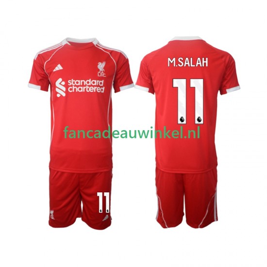 Liverpool Wedstrijdshirt met Korting Mohamed Salah 11 Thuis Kind 2025-26 Korte Mouw