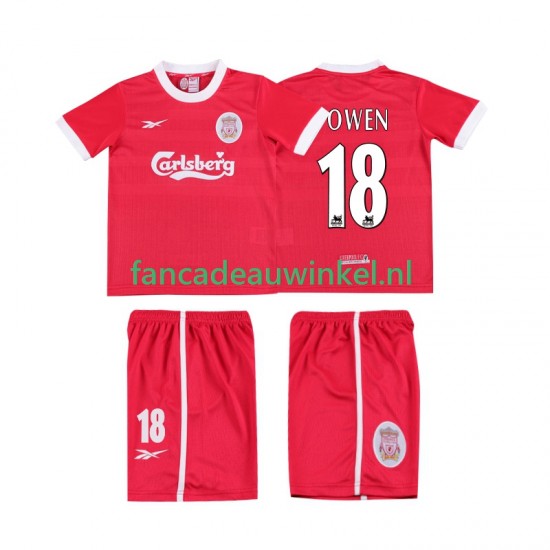 Liverpool Wedstrijdshirt met Korting OWEN 18 LWP 1997 Retro Thuis Kind 1998 Korte Mouw