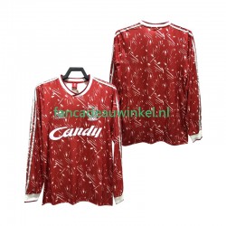 Liverpool Wedstrijdshirt met Korting 1989 1991 Retro Thuis Heren Lange Mouw